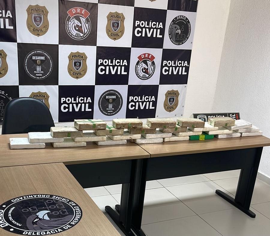 Carga de drogas avaliada em R$ 1 milhão é interceptada na BR-230; três suspeitos são presos na Paraíba