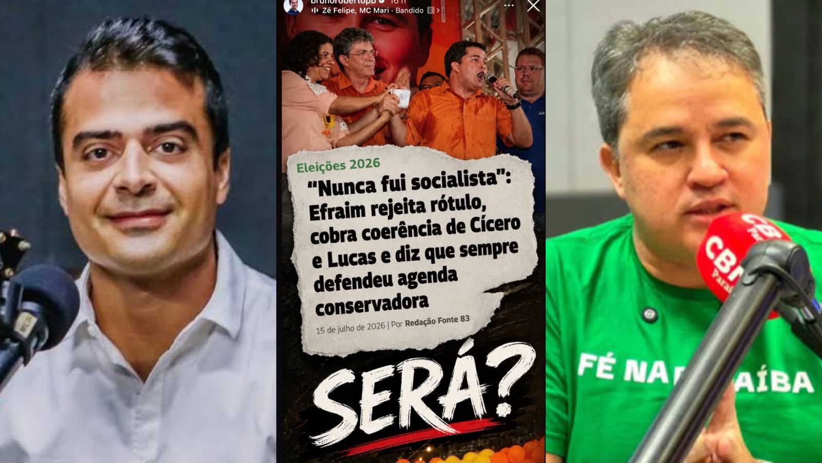 Bruno Roberto ironiza Efraim após fala sobre nunca ter sido socialista