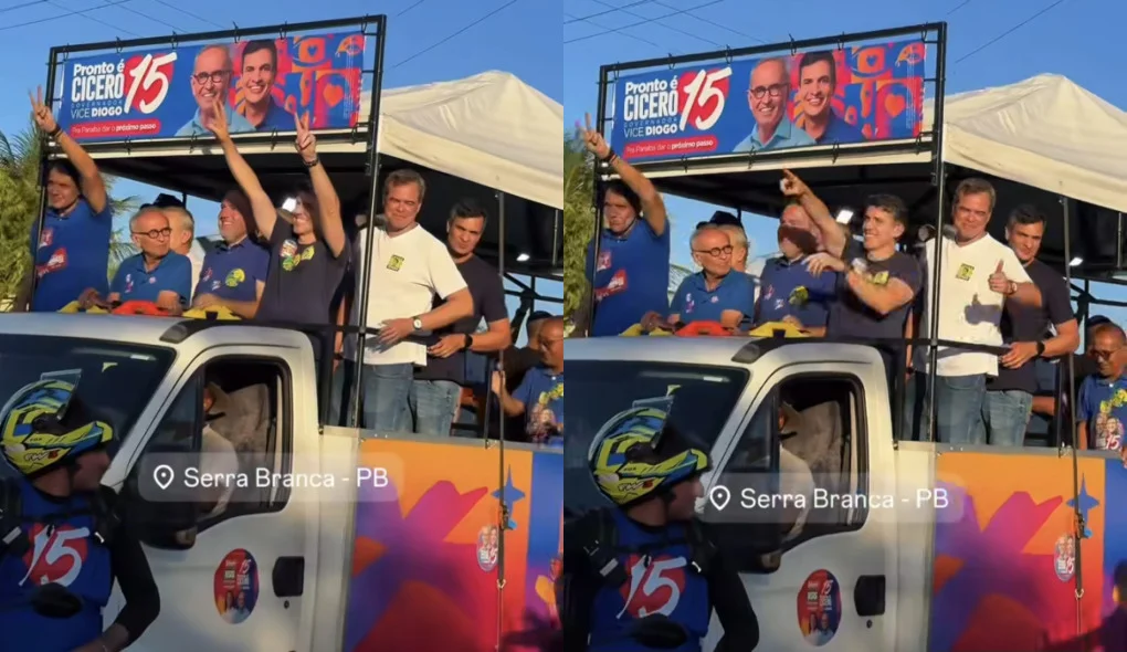 Irmão de Efraim, George Morais participa de carreata de Cícero e expõe voto cruzado no Cariri